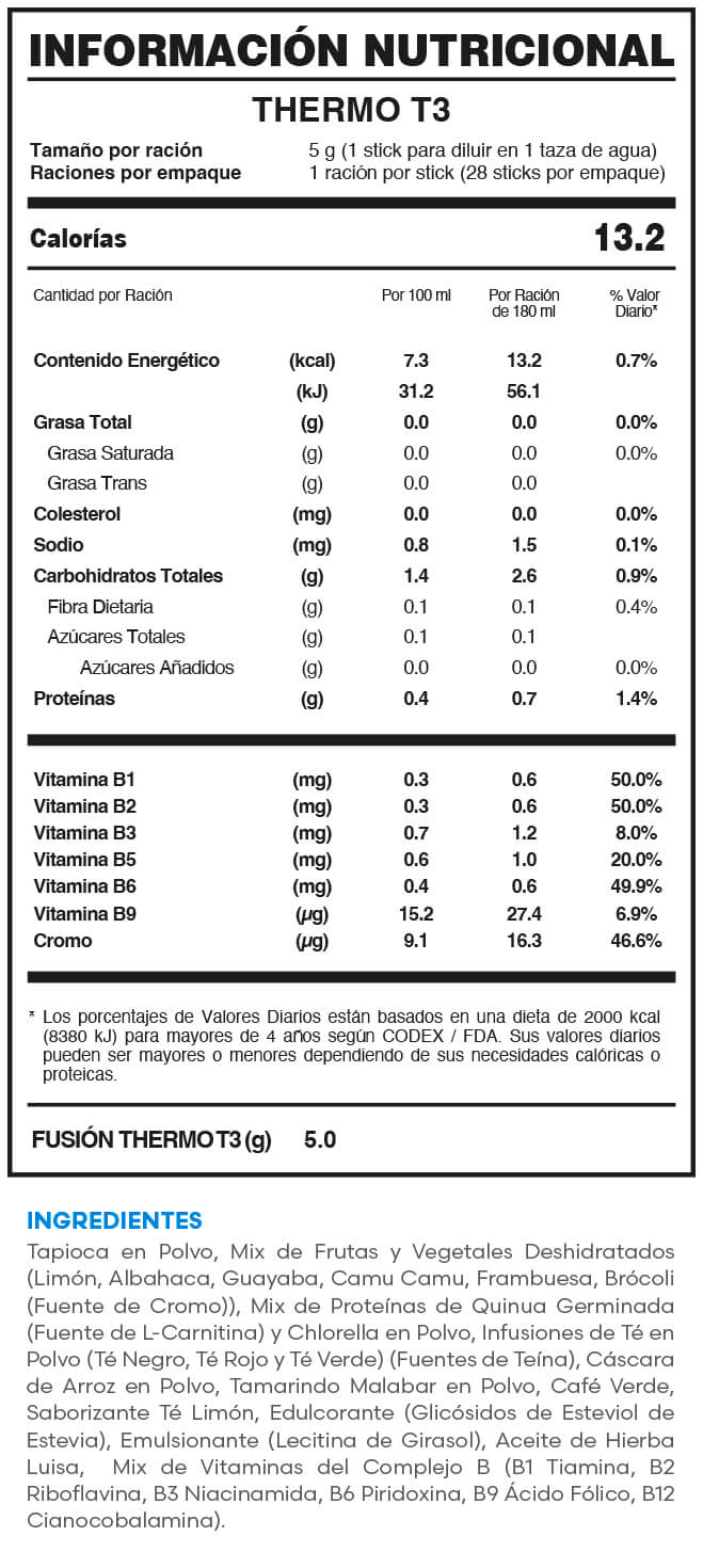 Thermo T3 - Quema grasa y Gana energía - Fuxion