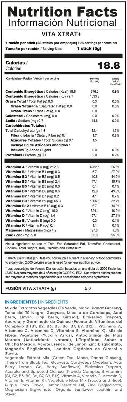 Vita Xtra T - Multivitaminico Energizante Fuxion